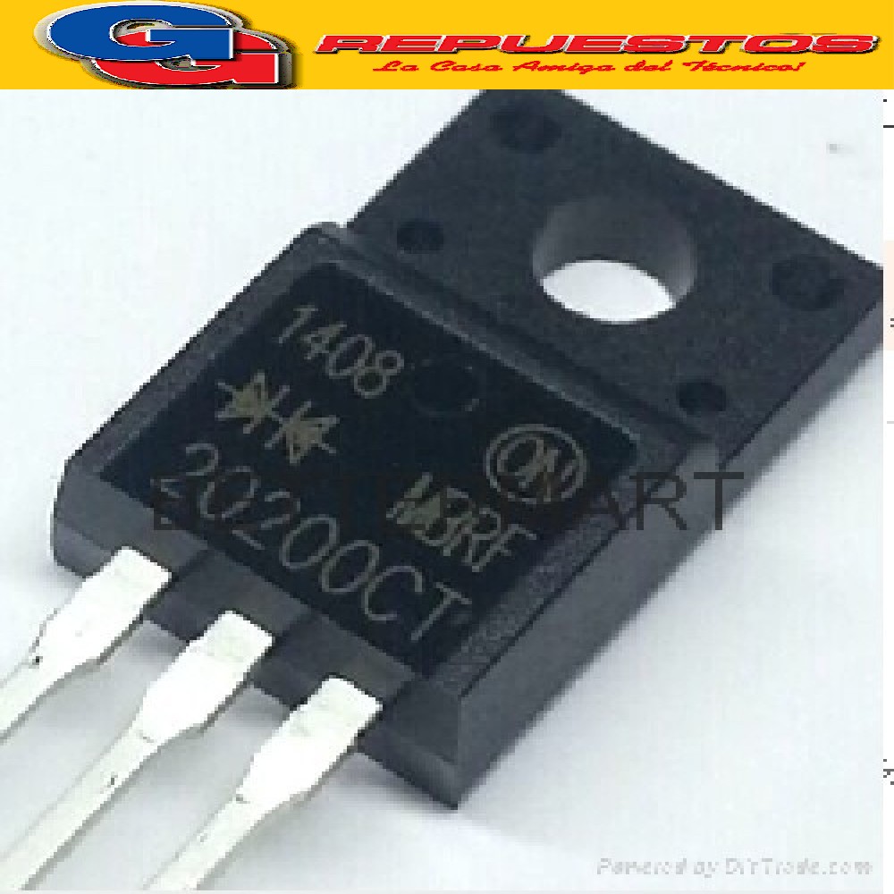 CIRCUITO INTEGRADO MBRF20200CT DOBLE DIODO RECTIFICADOR SCHO TTKY 200V/20A