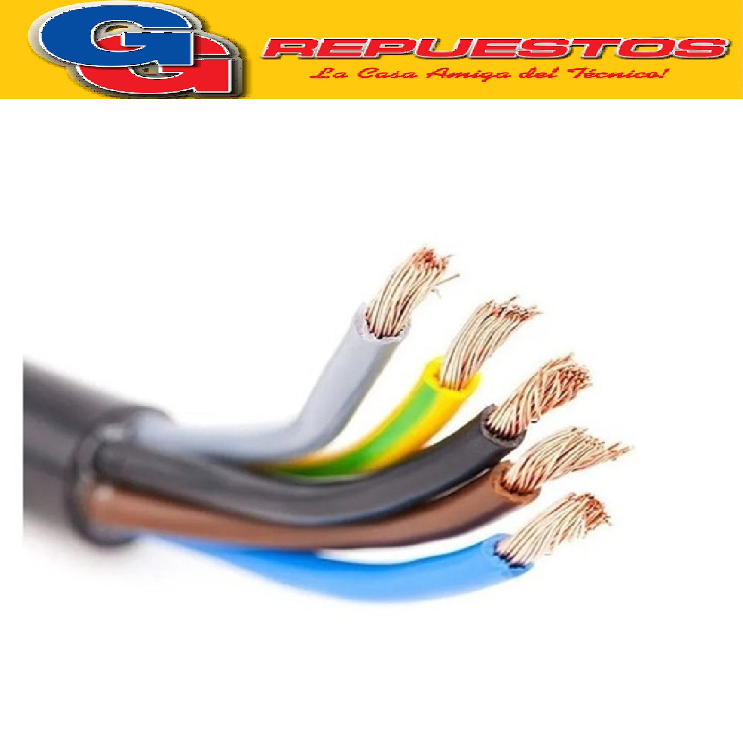 CABLE TPR TIPO TALLER 5 X 2.5mm POR METRO (ENVAINADO NEGRO)  ECONOMICO