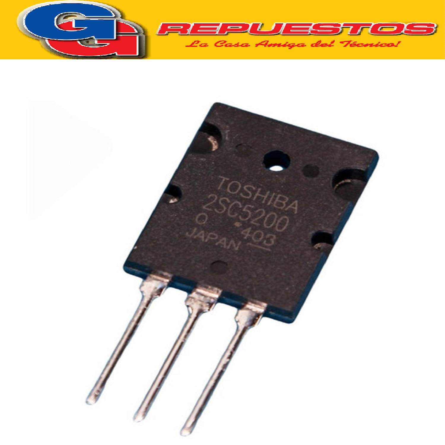 TRANSISTOR NPN 2SC5200 JAP (230V/15A/150W)