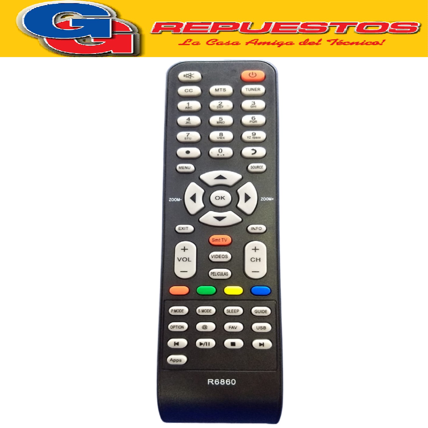 CONTROL REMOTO LED TCL SMART NOBLEX HITACHI ILO 3D SMART = 3 852 R6860 RCA