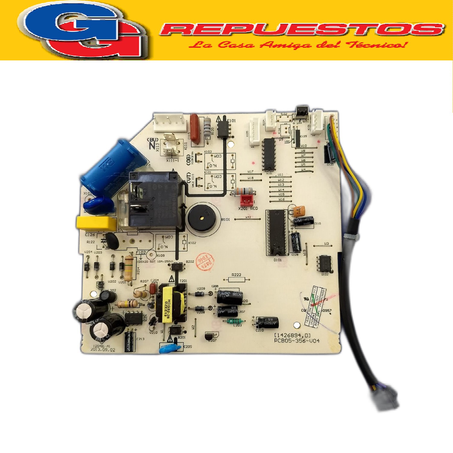 PLAQUETA ORIGINAL AIRE ACONDICIONADO SPLIT (PCB05-356-V04 /  12FC) FRIO - CALOR