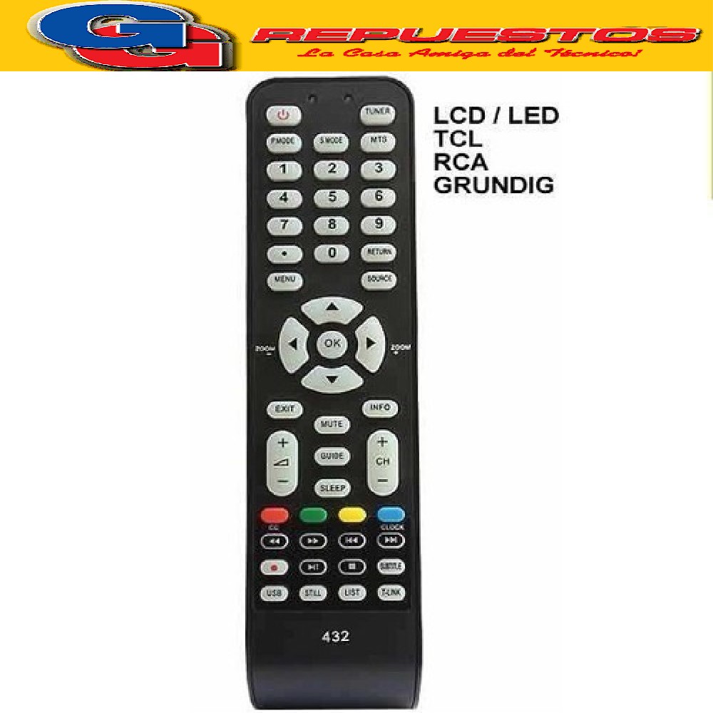 CONTROL REMOTO LED-LCD TCL NUEVO 3824 R6824 RCA