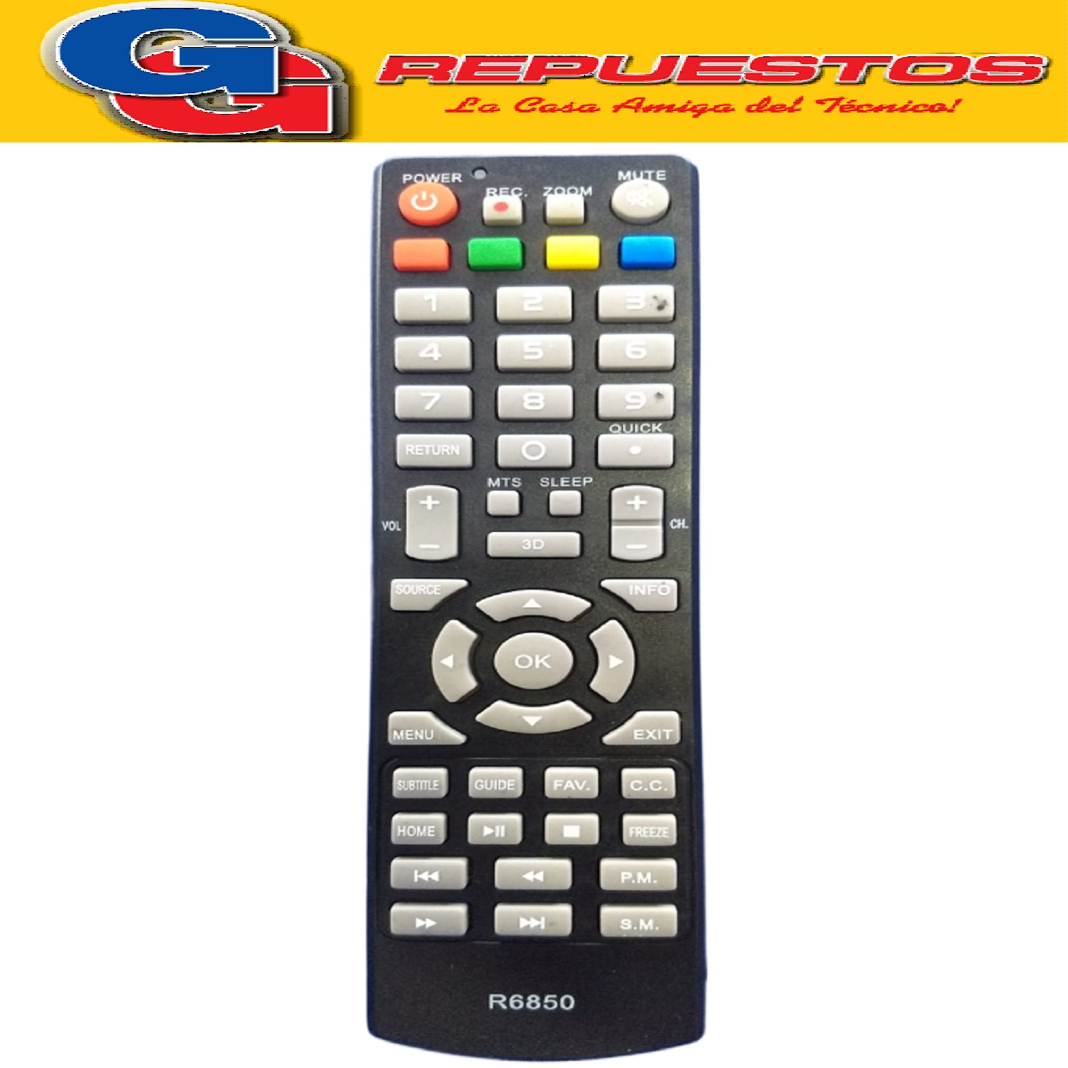 CONTROL REMOTO LED KEN BROWN SMART TONOMAC =3831=R6831=3850  R685