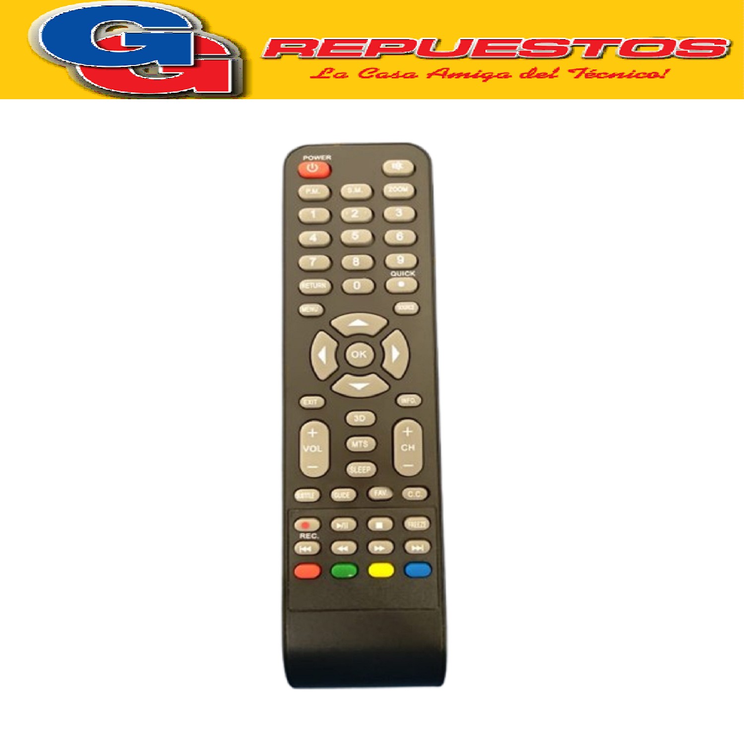 CONTROL REMOTO LED NOBLEX-JVC PIONEER TONOMAC KEN BROWN ADMI RAL=3866=3840=3805=3589=R6805=R6589= 440LCD=3842=3851 R6851