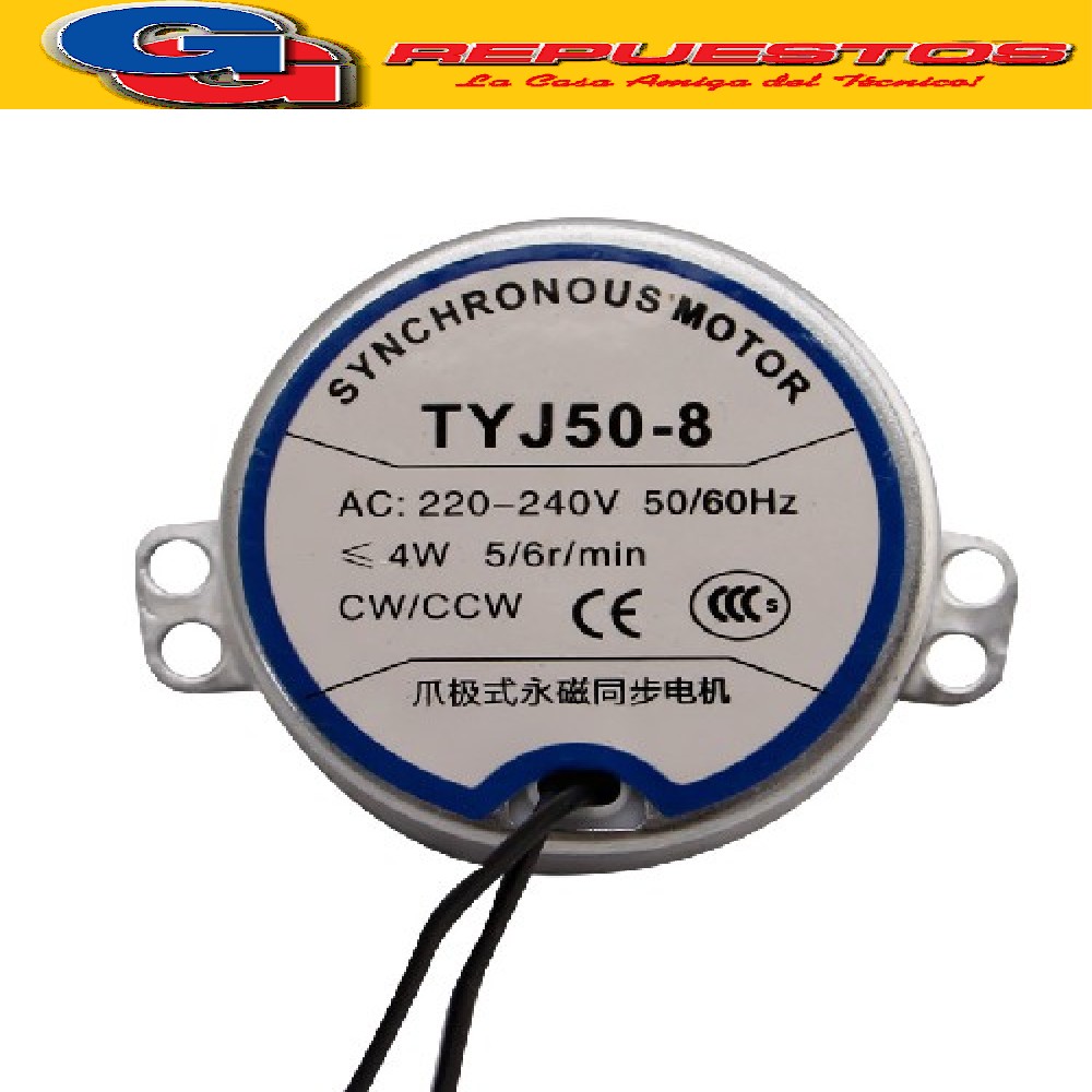 MOTOR SWING SPLIT TYJ50-8  220V  5/6 RPM Motor Paso A Paso S wing Para Flap De Split Sm021 Tyj50 8 MEDIDAS DEL CUERPO DEL MOTOR DIAMETRO 49 mm ALTO 20.5 mm