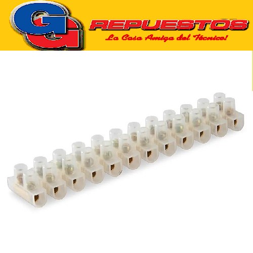 BORNERA  4mm2  3A 380V 12 Polos   95mm IGNFUGA Bla