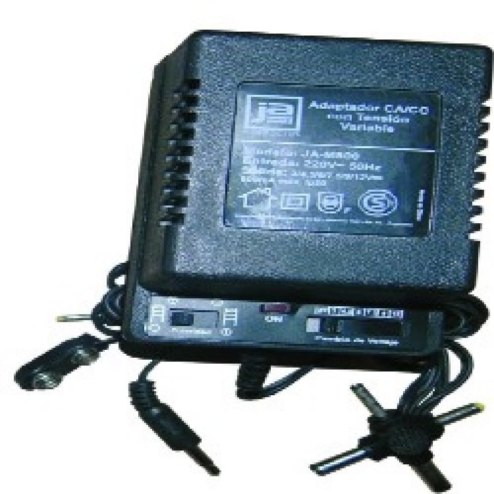 FUENTE TENSION VAR 800MA JA-M800 MULTIPLE ENTRADA 220V CON CAMBIO DE POLARIDAD SALIDA SELECCIONABLE 3V 4.5 V 6V 7.5 V 9V 12 V