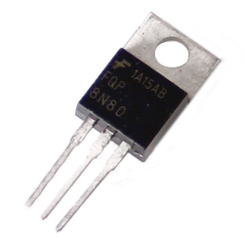 TRANSISTOR FET FQPF 8N80 (800V/8A/Rds=1.55R)