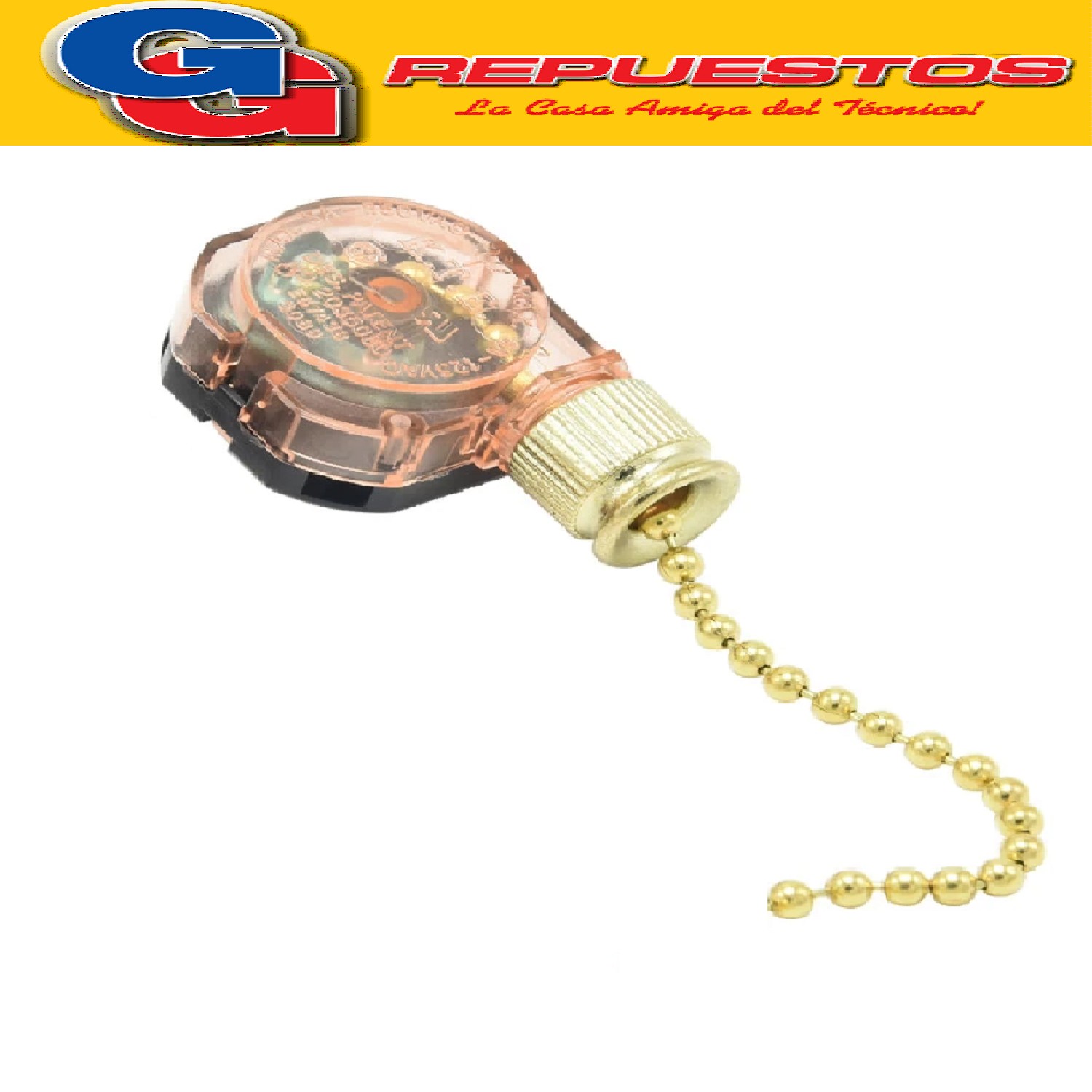 INTERRUPTOR VENTILADOR DE TECHO CADENITA LLAVE 3 VELOCIDADES