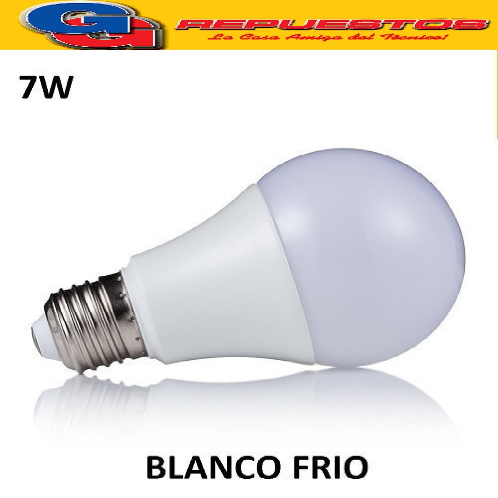 LAMPARA LED E27 7W=40W BLANCO FRIO -KIAR- 6500K