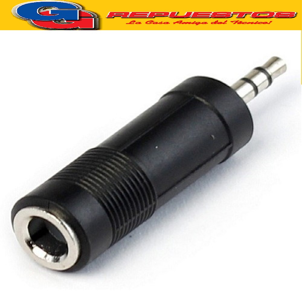 ADAPTADOR PLUG/ JACK 3.5 M/ESTEREO A 6.5 H/ESTEREO