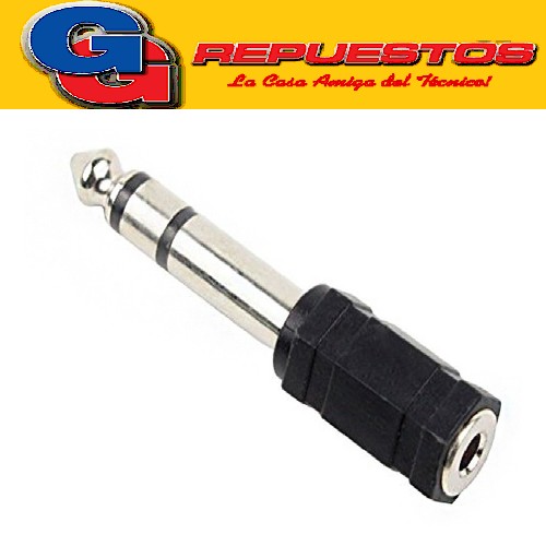 ADAPTADOR PLUG 6.5 MACHO MONO A 3.5 HEMBRA MONO